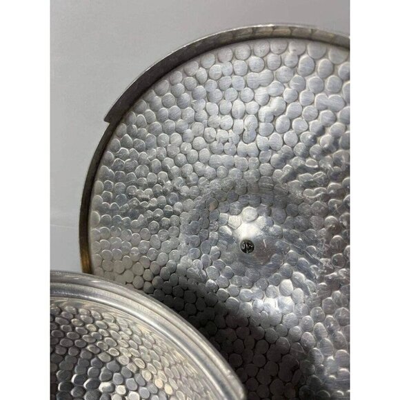 Vintage 1950s Hammered Aluminum Casserole Dish with Lid - Picture 8 of 11